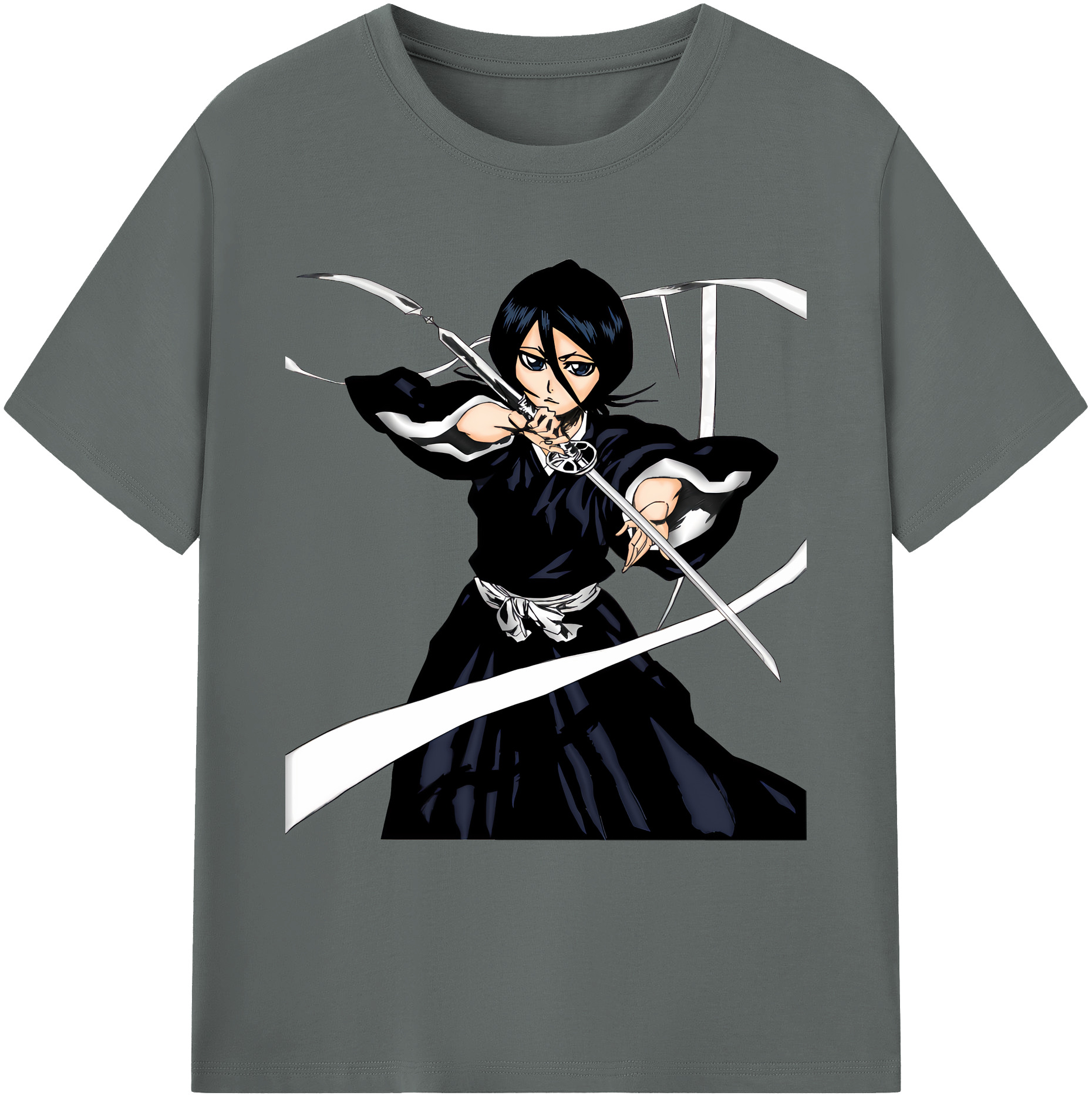 （画像用） ブリーチ 朽木ルキア BLEACH Kuchiki Rukia 綿100％ メンズ半袖Tシャツ｜肌触りやわらか＆通気性